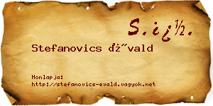 Stefanovics Évald névjegykártya